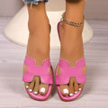 PU Leather Flat Sandals - Hovatok