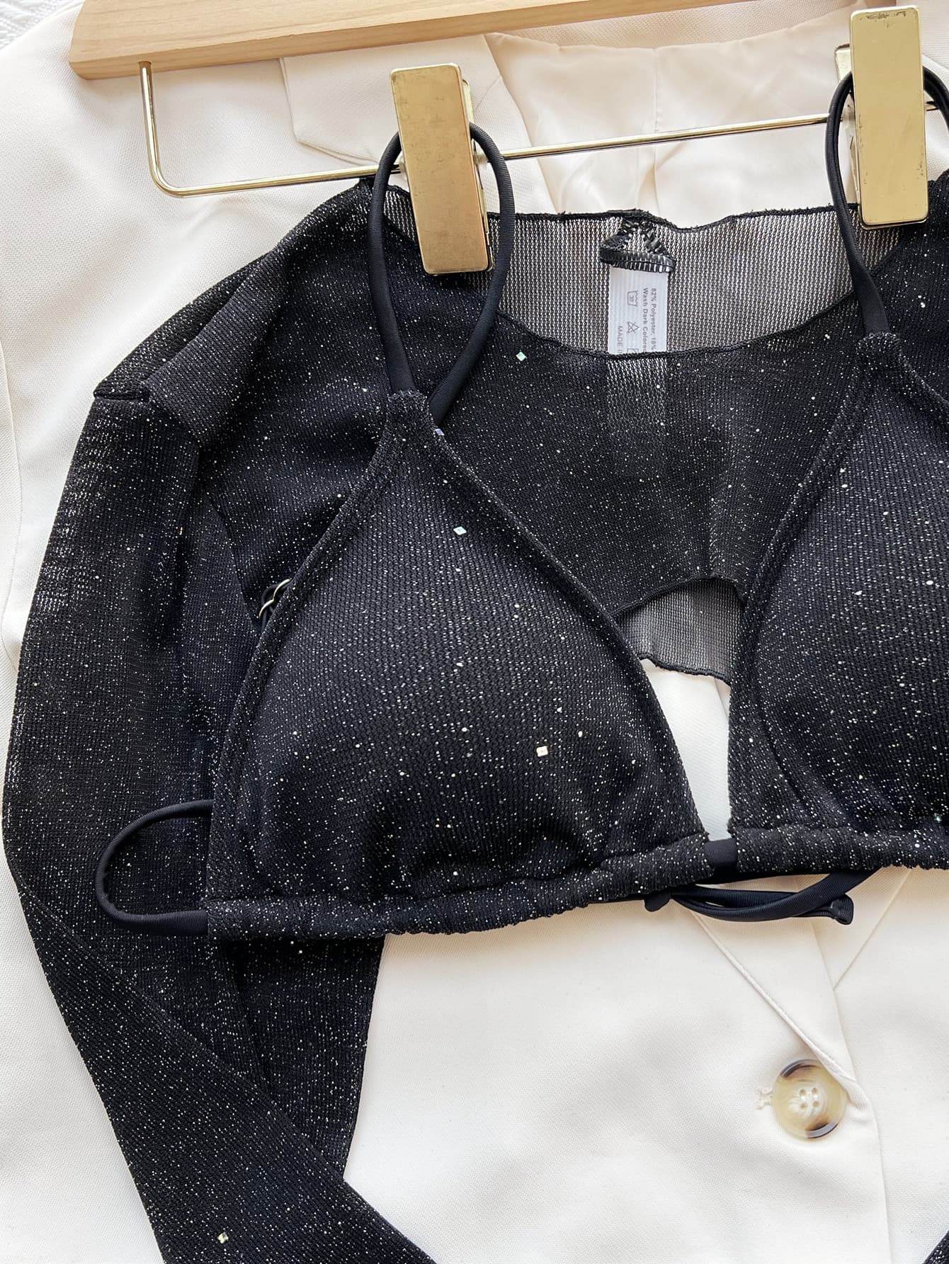 Glitter Three-Piece Swim Set - Hovatok