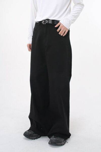 Wide Leg Jeans with Pockets - Hovatok