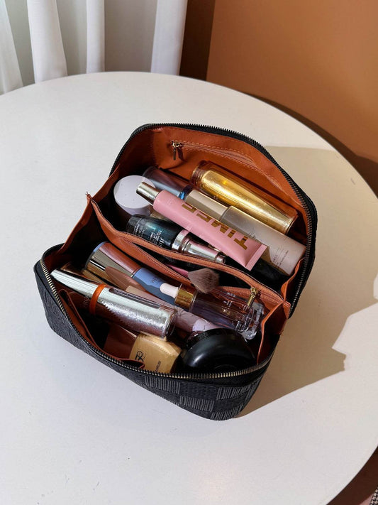 Texture PU Leather Cosmetic Bag - Hovatok