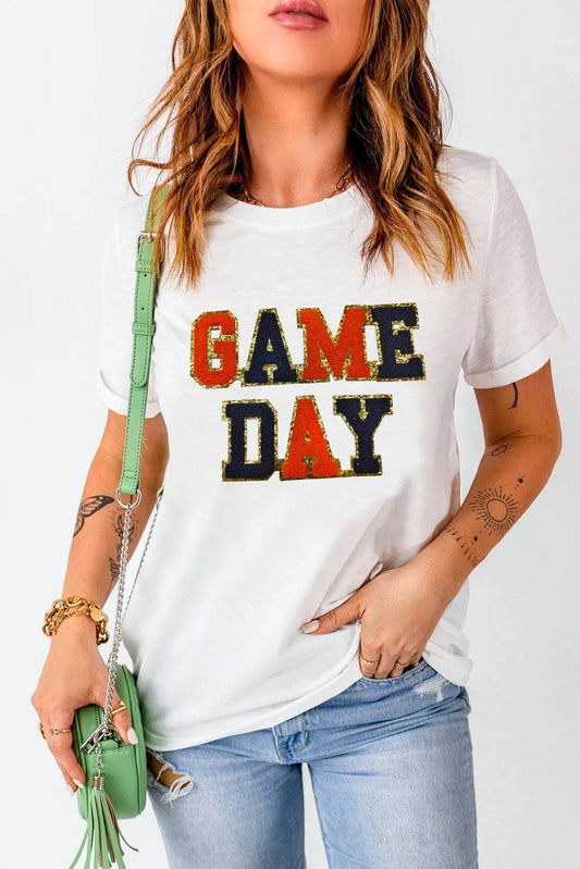 GAME DAY Round Neck Short Sleeve T-Shirt - Hovatok