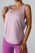 Crisscross Round Neck Active Tank - Hovatok
