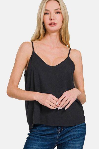 Zenana Two Layered Spaghetti Strap Cami - Hovatok