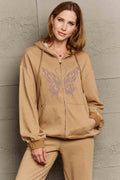 Simply Love Full Size Butterfly Graphic Hoodie - Hovatok