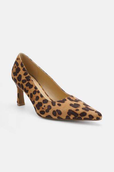 Beast Fashion Faux Suede Leopard Point Toe Pumps - Hovatok