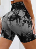 Tie-Dye High Waist Active Shorts - Hovatok