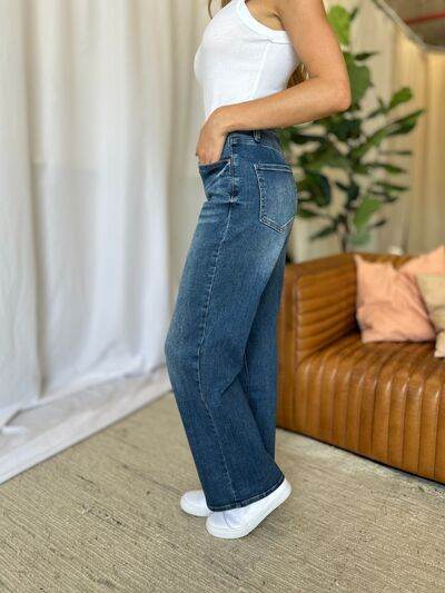 RFM Full Size High Rise Tummy Control Wide Leg Jeans - Hovatok