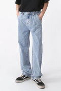 Mid Rise Baggy Jeans with Pockets - Hovatok