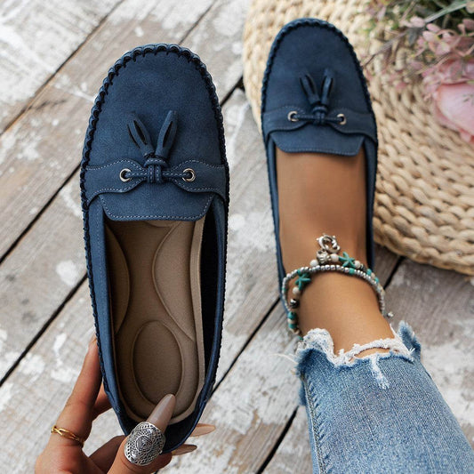 PU Leather Flat Loafers - Hovatok
