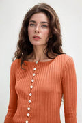 Basic Bae Texture Button Up Round Neck Long Sleeve Top - Hovatok