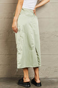 HYFVE Just In Time High Waisted Cargo Midi Skirt - Hovatok