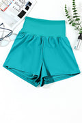 Pocketed High Waist Swim Shorts - Hovatok