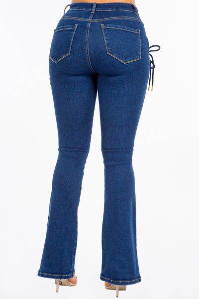 American Bazi High Rise Lace Up Jeans - Hovatok