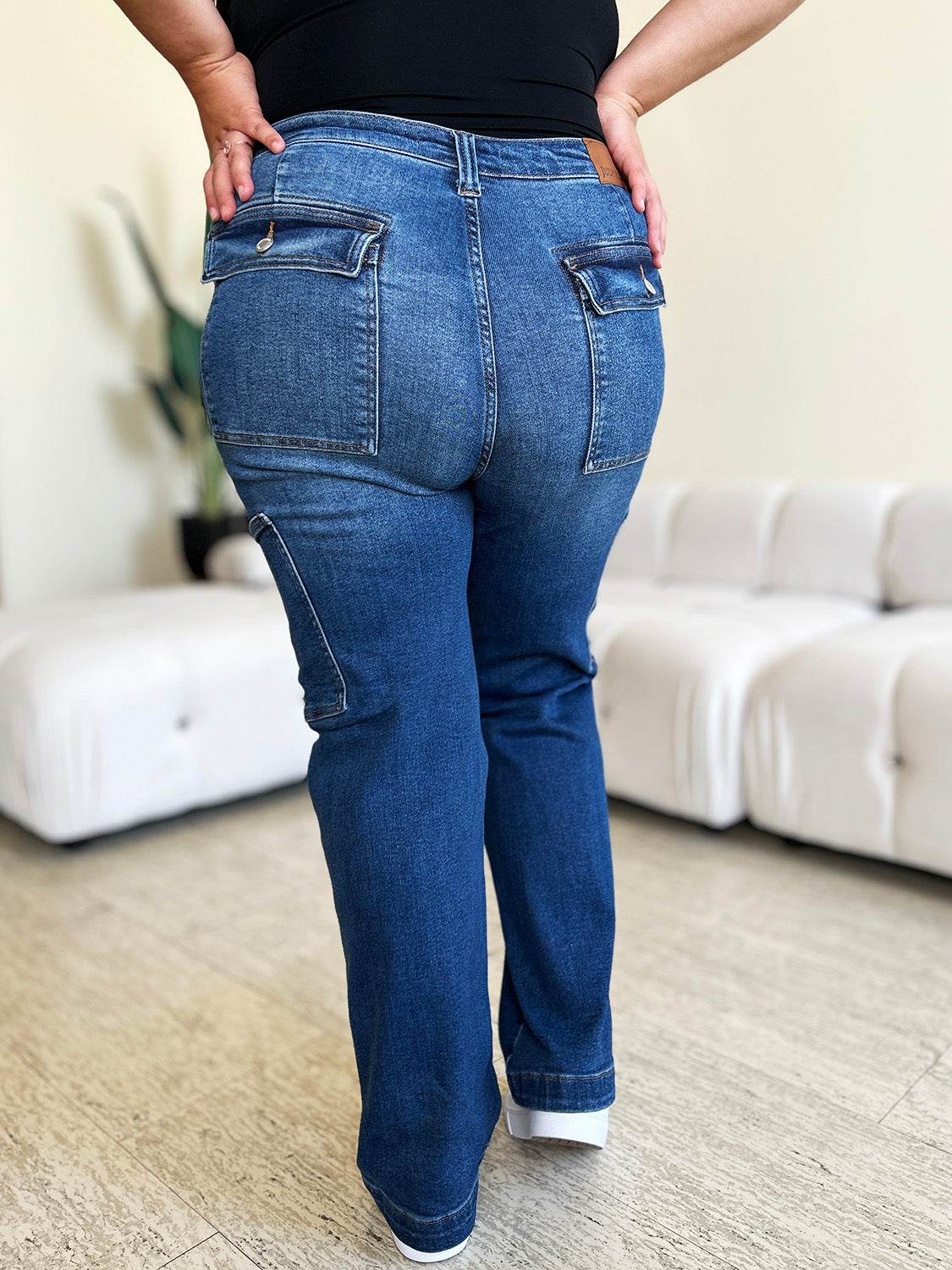 Judy Blue Full Size High Waist Cargo Jeans - Hovatok