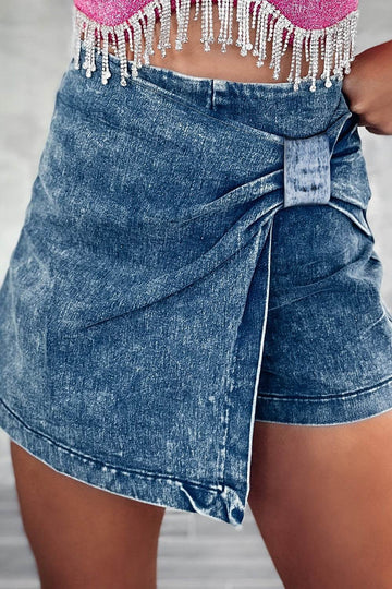 Zip Back Denim Skort - Hovatok