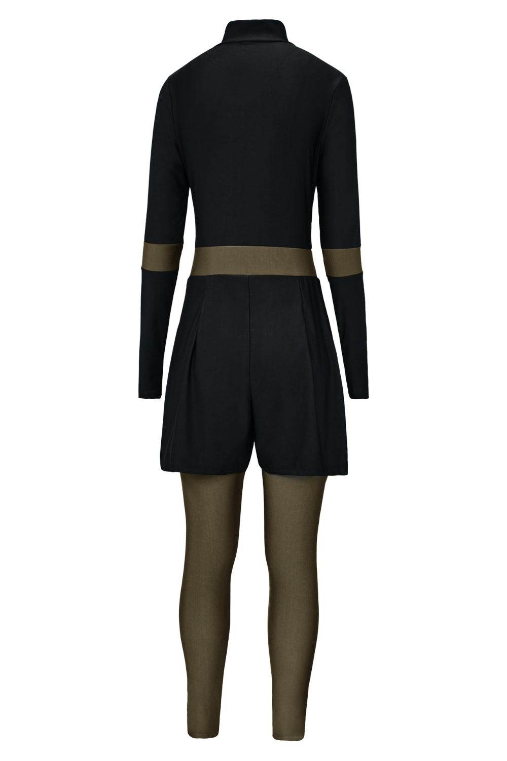 Zip Up Long Sleeve One-Piece Swimwear - Hovatok