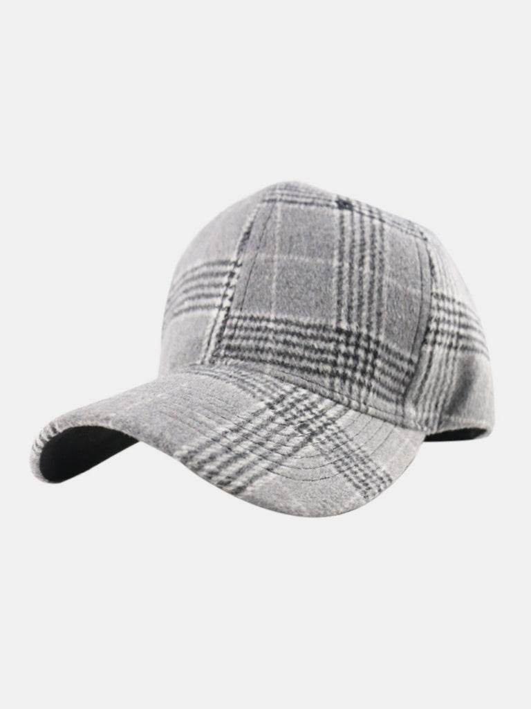 Plaid Adjustable Cotton Baseball Cap - Hovatok