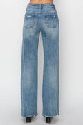 RISEN Full Size High Waist Distressed Wide Leg Jeans - Hovatok