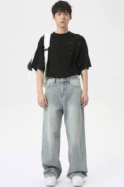 Wide Leg Jeans with Pockets - Hovatok