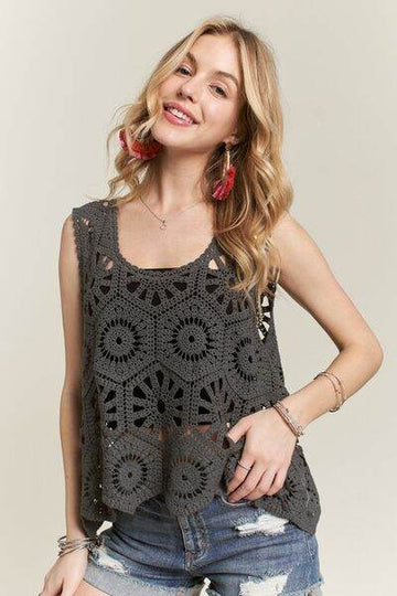 ADORA Crochet Wide Strap Tank - Hovatok