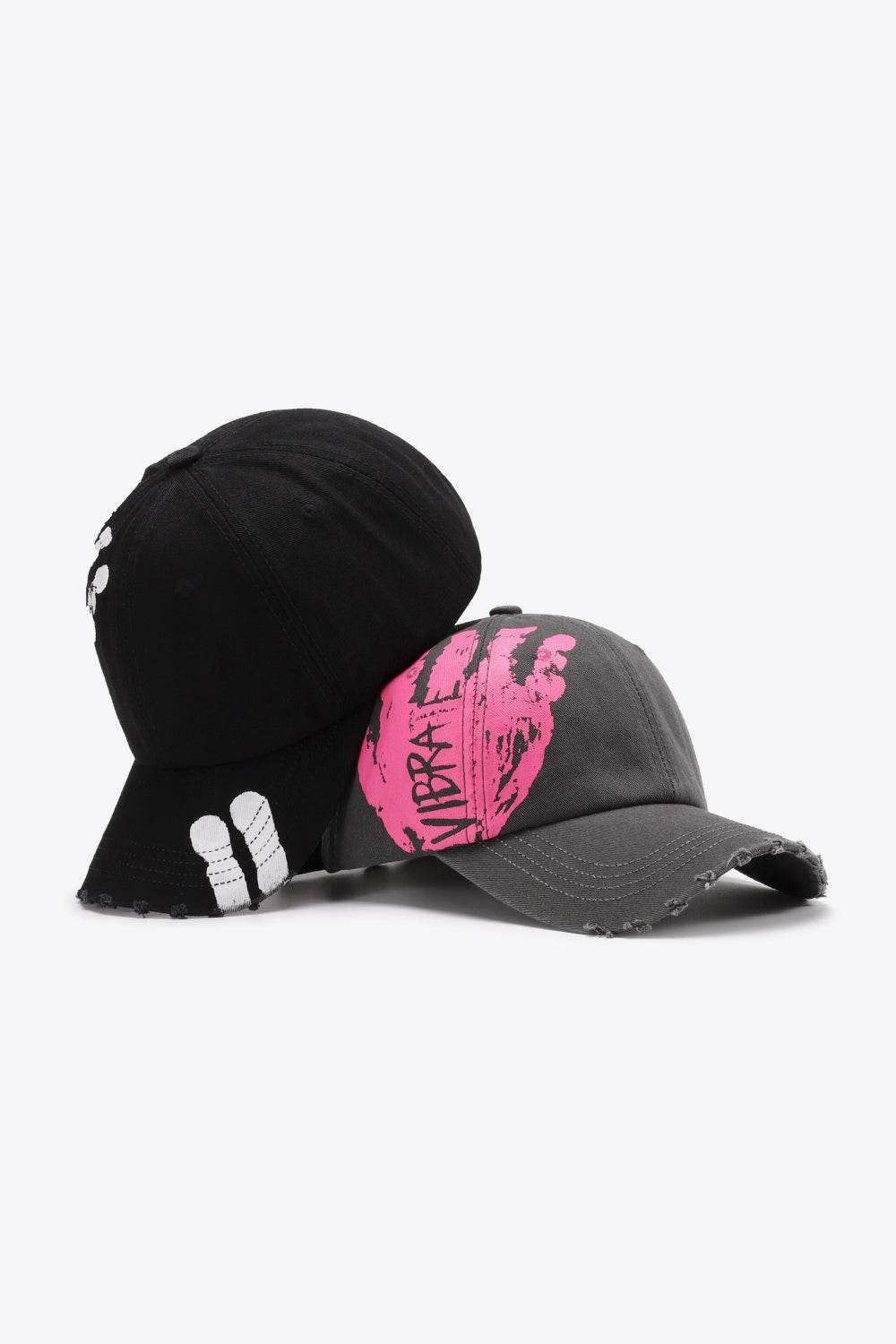 VIBRA Graphic Distressed Adjustable Baseball Cap - Hovatok