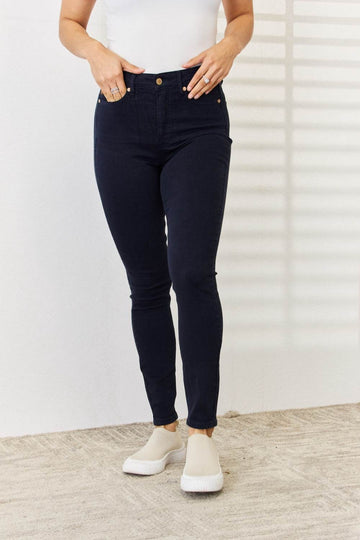 Judy Blue Full Size Garment Dyed Tummy Control Skinny Jeans - Hovatok