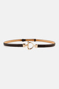 Toggle Buckle Skinny PU Belt - Hovatok