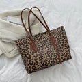 PU Leather Leopard Tote Bag - Hovatok