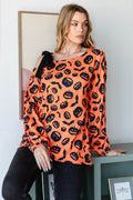 Heimish Pumpkin Print One Shoulder T-Shirt - Hovatok