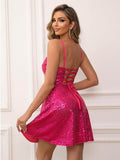 Sequin Tie Back Cami Dress - Hovatok