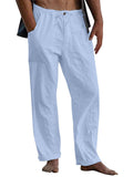 Men's Full Size Drawstring Straight Leg Pants Plus Size - Hovatok