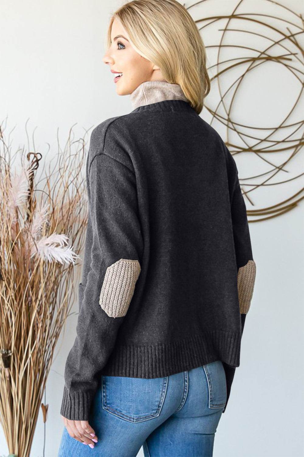 Heimish Full Size Long Sleeve V Neck Button Down Cardigan - Hovatok