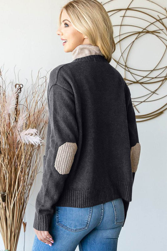 Heimish Full Size Long Sleeve V Neck Button Down Cardigan - Hovatok
