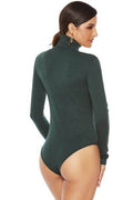 Ribbed Turtleneck Long Sleeve Bodysuit - Hovatok