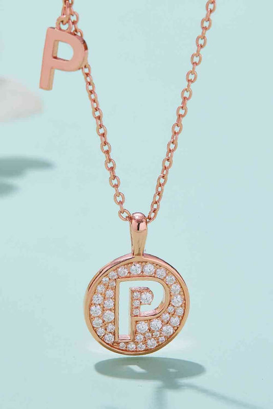 Adored Moissanite K to T Pendant Necklace - Hovatok