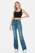 Judy Blue Full Size Tummy Control Cut Hem Flare Jeans - Hovatok