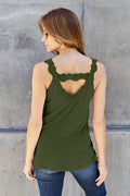 Basic Bae Full Size Lace Detail V-Neck Cutout Cami - Hovatok