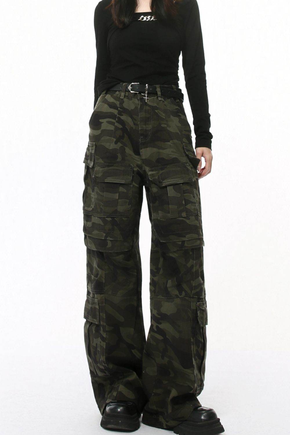 Men's Camouflage Straight Cargo Jeans - Hovatok