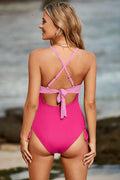 Cutout V-Neck Spaghetti Strap One-Piece Swimwear - Hovatok