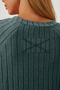 Basic Bae Full Size Ribbed Thumbhole Sleeve T-Shirt - Hovatok