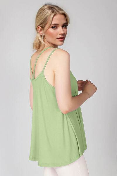 Basic Bae Bamboo Scoop Neck Double Spaghetti Straps Cami - Hovatok