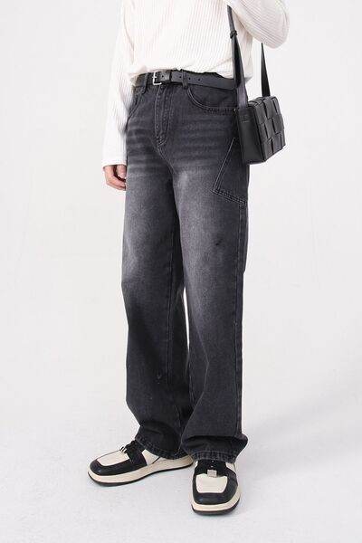 Wide Leg Men's Jeans with Pockets - Hovatok