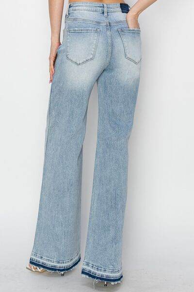 Risen Full Size High Rise Wide Leg Jeans - Hovatok
