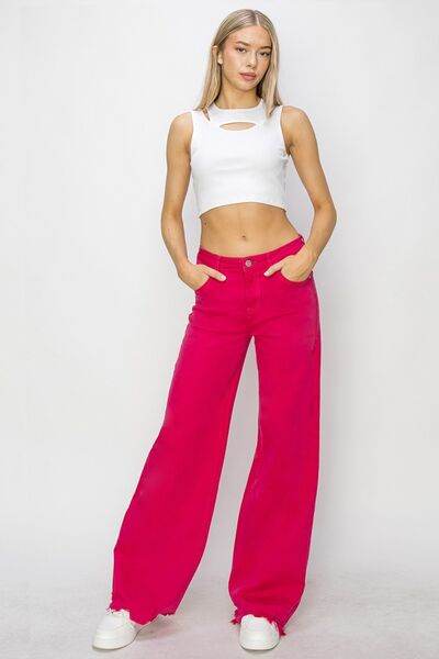 RISEN High Rise Wide Leg Jeans - Hovatok