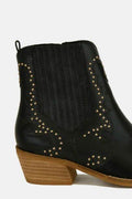 Beast Fashion Studded Detail Point Toe Boots - Hovatok