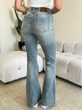 Judy Blue Full Size Mid Rise Flare Jeans - Hovatok