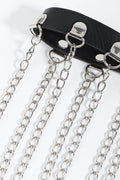 Fringed Chain PU Leather Belt - Hovatok