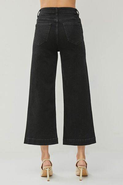 RISEN Full Size High Rise Wide Leg Ankle Jeans Plus Size - Hovatok