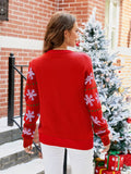 Santa Round Neck Long Sleeve Sweater - Hovatok