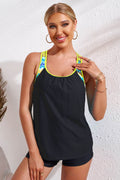 Chevron Stripe Racerback Swim Tank - Hovatok